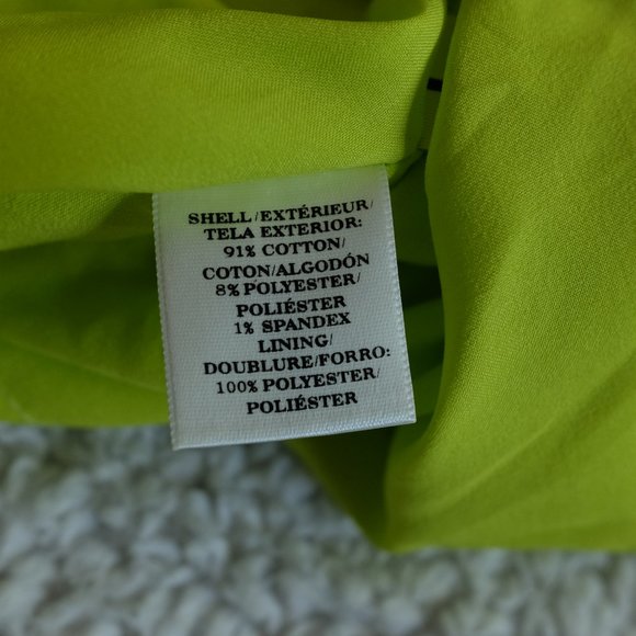 Ann Taylor Lime Green Sleeveless Pleated Dress - Picture 6 of 6